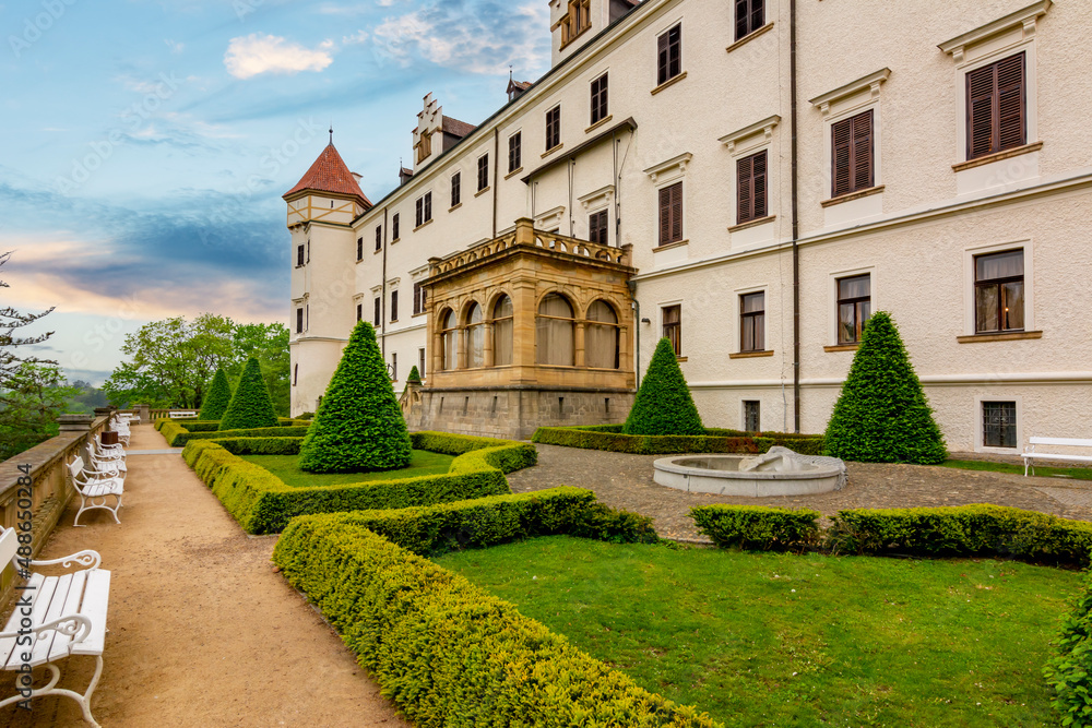 Konopiste castle and gardens in Bohemia, Czech Republic