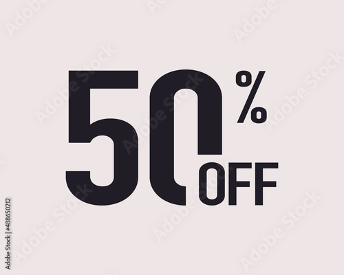 Discount Label up to 50% off. Sale and Discount Price Sign or Icon. Sales Design Template. Shopping and Low Price Symbol. Vector Template Design Illustration