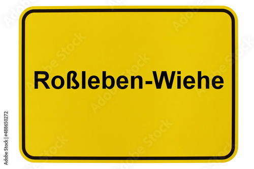 Illustration eines Ortsschildes der Stadt Roßleben-Wiehe photo