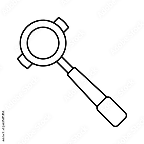 portafilter coffee tool line icon vector illustration