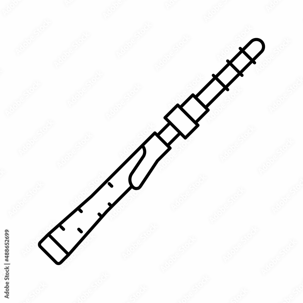 spinning rods line icon vector illustration spinning rods line icon vector illustration