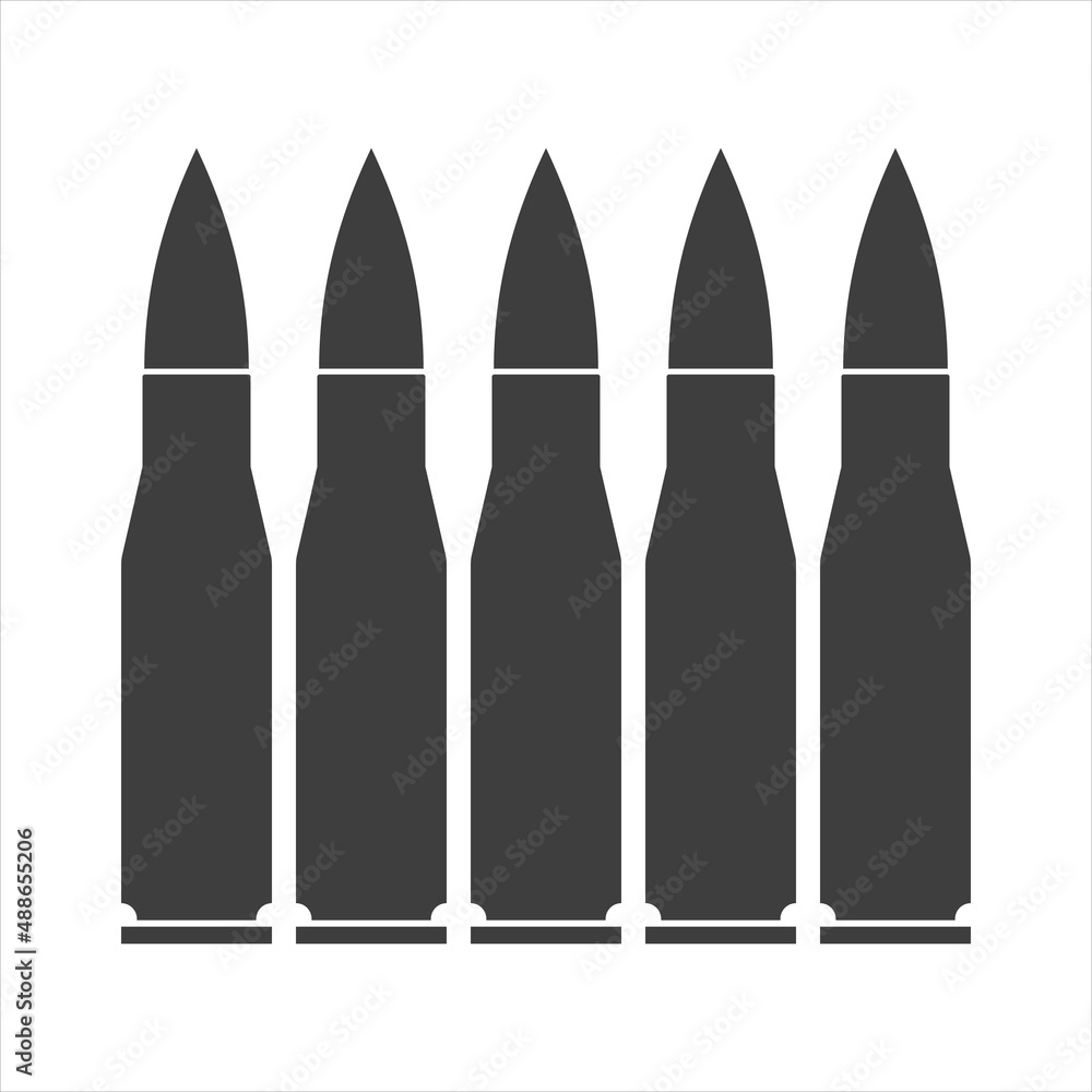 bullet icon. Weapon ammo sign. vector illustration. bullet icon. Weapon ammo sign. vector illustration.