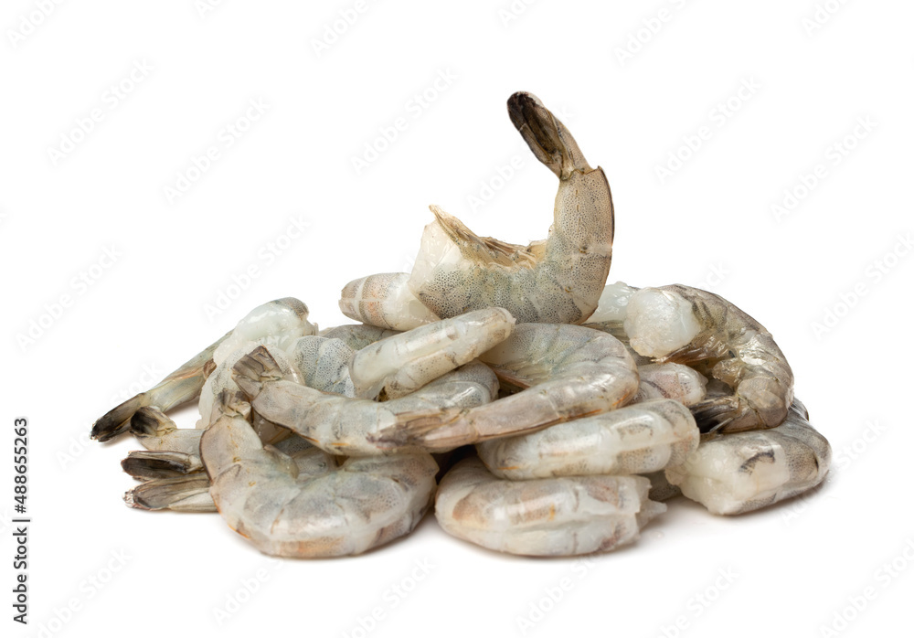 Fresh Shrimp Tails Isolated - obrazy, fototapety, plakaty 