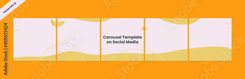 Instagram and social media carousel post template