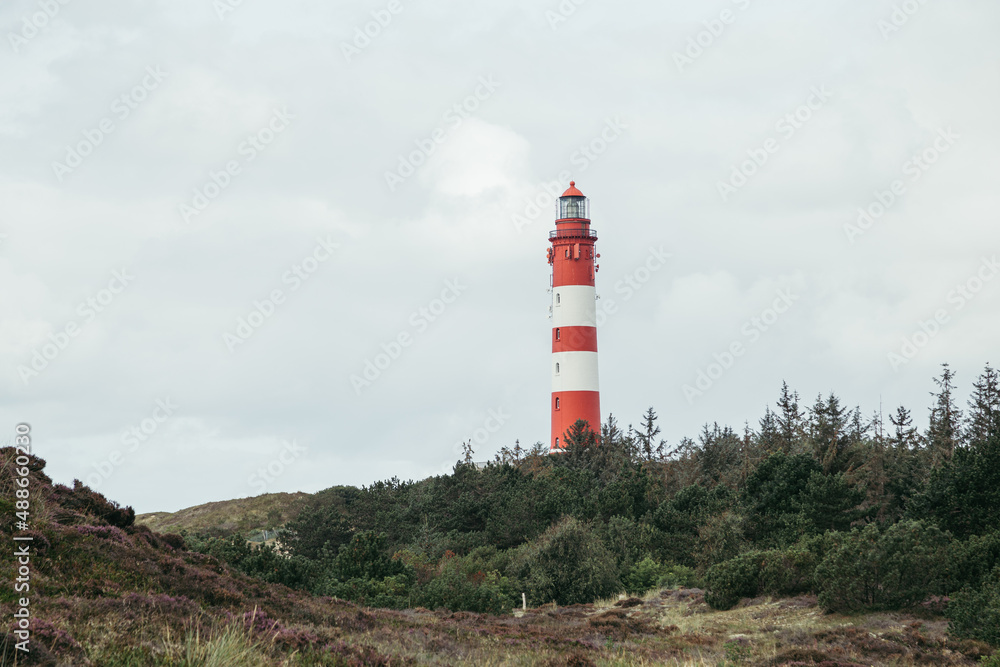 Küstenlandschaft mit Leuchtturm auf der Nordsee Insel Amrum