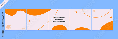 Instagram and social media carousel post template photo