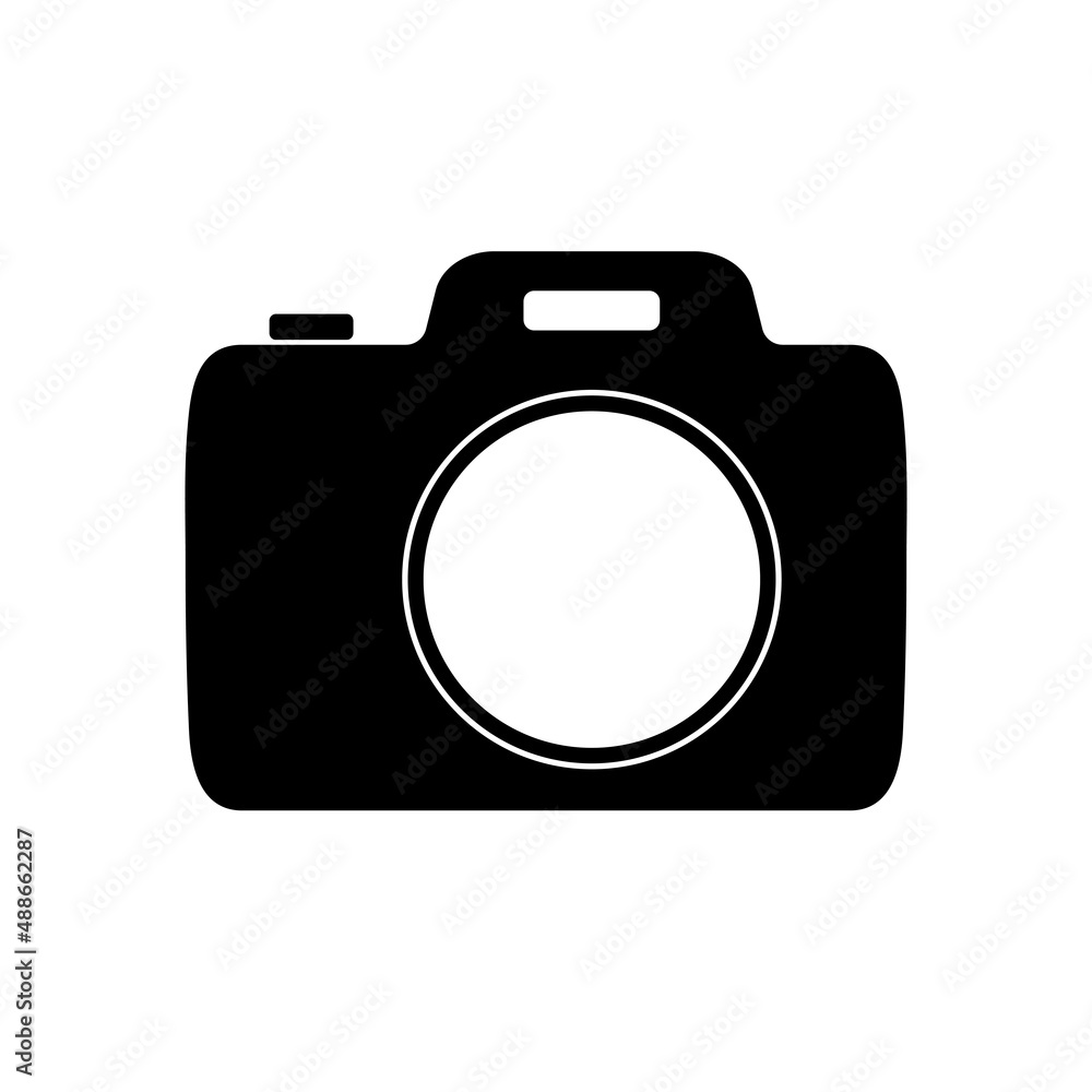 Camera icon for snapshots of photos, flat style photo camera design for photographers. Isolated on a white background. Vector graphics Camera icon for snapshots of photos, flat style photo camera design for photographers. Isolated on a white background. Vector graphics