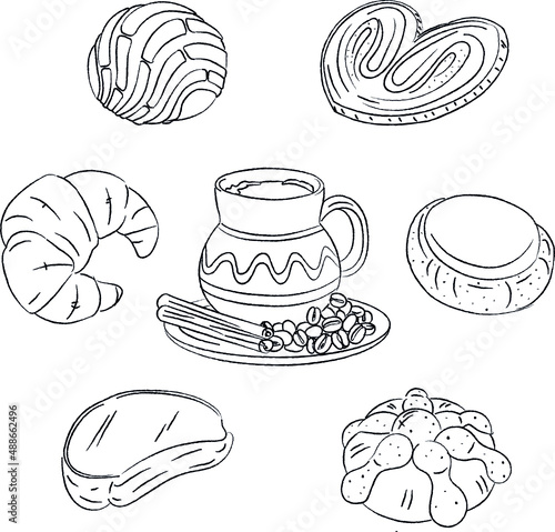 Pan dulce y café. Panes tradicionales de México