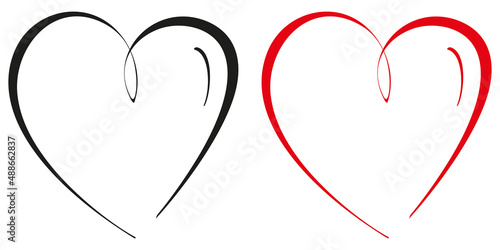 COEUR NOIR ET ROUGE