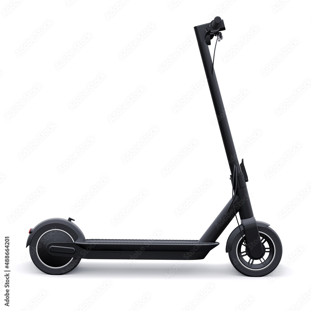 electric folding scooter for leisure and city trips 3D illustration electric folding scooter for leisure and city trips 3D illustration