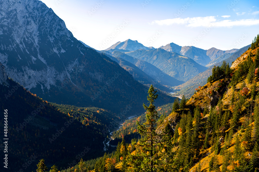 Naklejka premium View over the alps in Austria