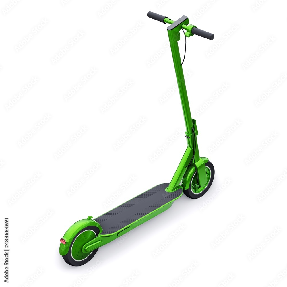 electric folding scooter for leisure and city trips 3D illustration electric folding scooter for leisure and city trips 3D illustration