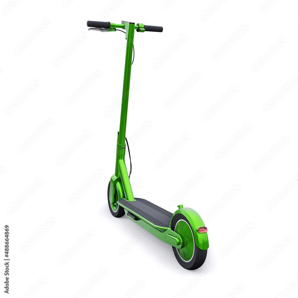 electric folding scooter for leisure and city trips 3D illustration electric folding scooter for leisure and city trips 3D illustration