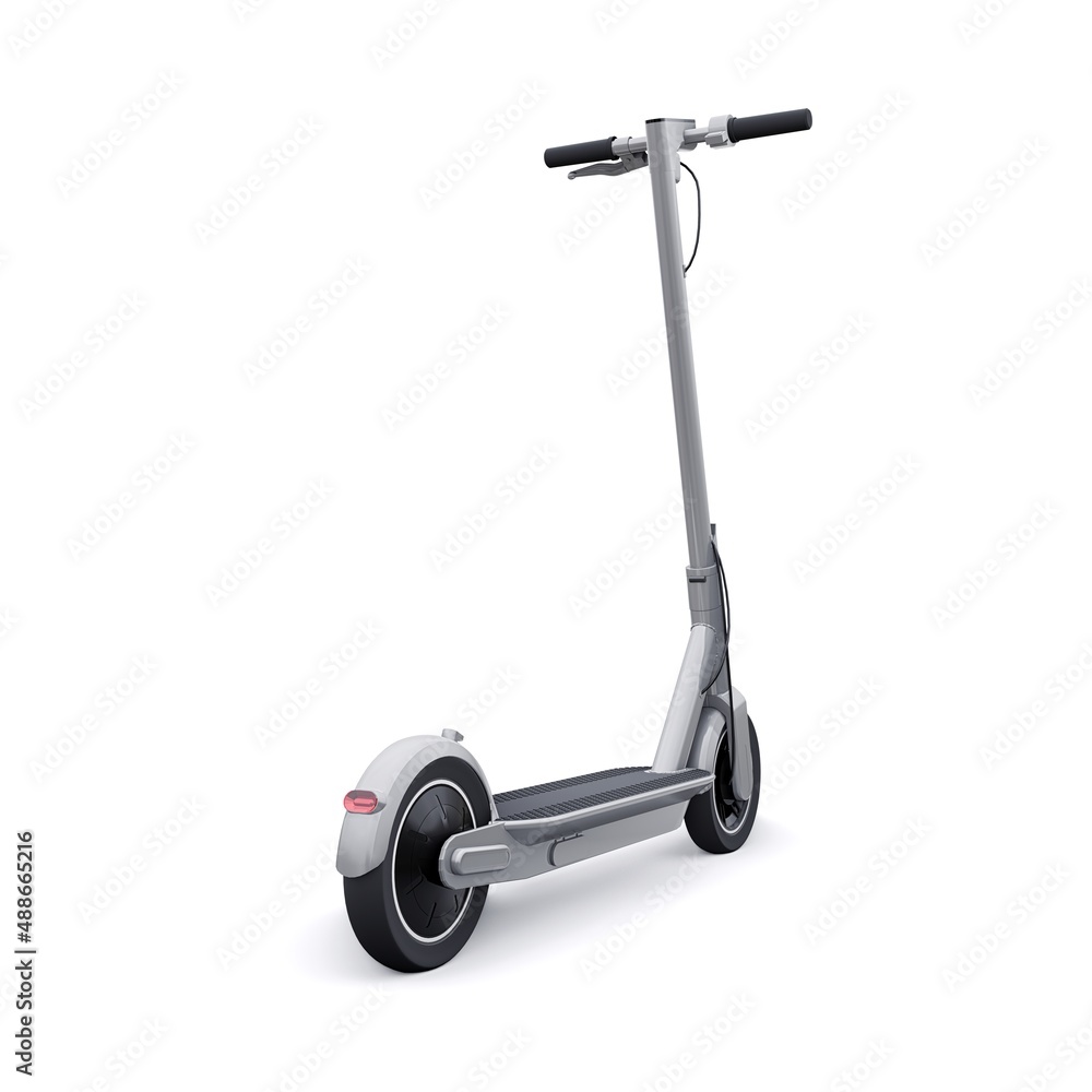 electric folding scooter for leisure and city trips 3D illustration electric folding scooter for leisure and city trips 3D illustration