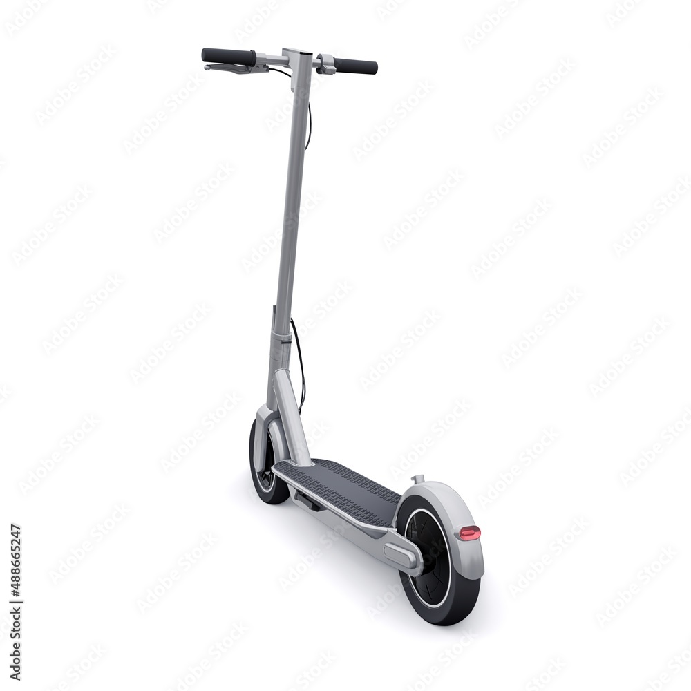electric folding scooter for leisure and city trips 3D illustration electric folding scooter for leisure and city trips 3D illustration