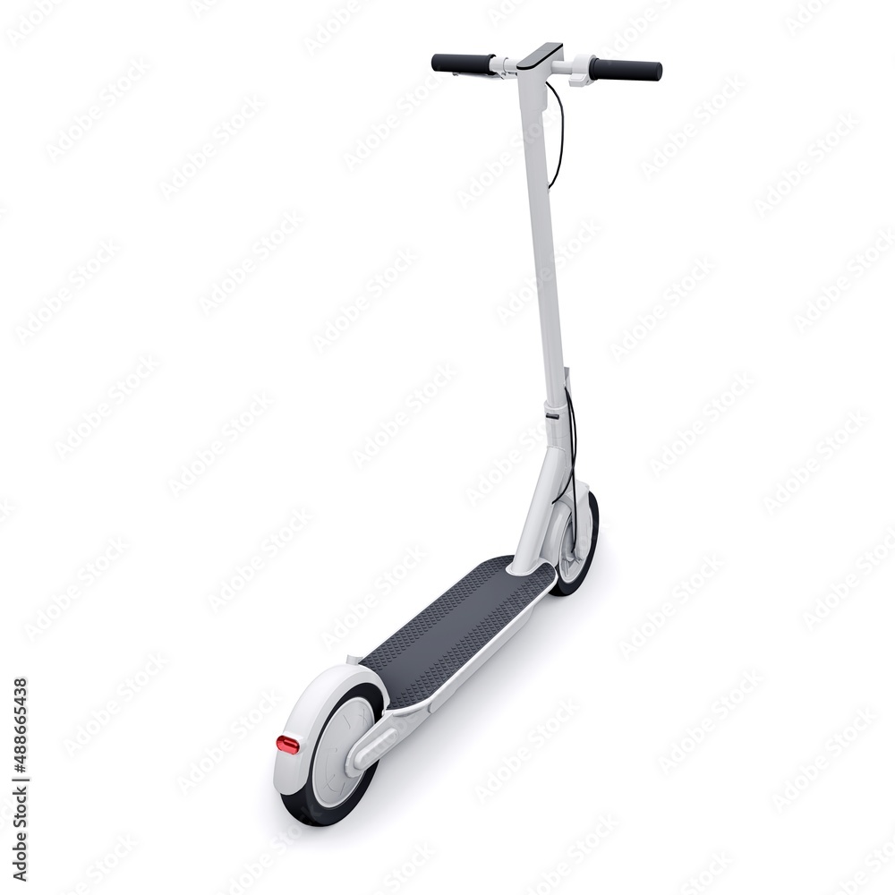 electric folding scooter for leisure and city trips 3D illustration electric folding scooter for leisure and city trips 3D illustration
