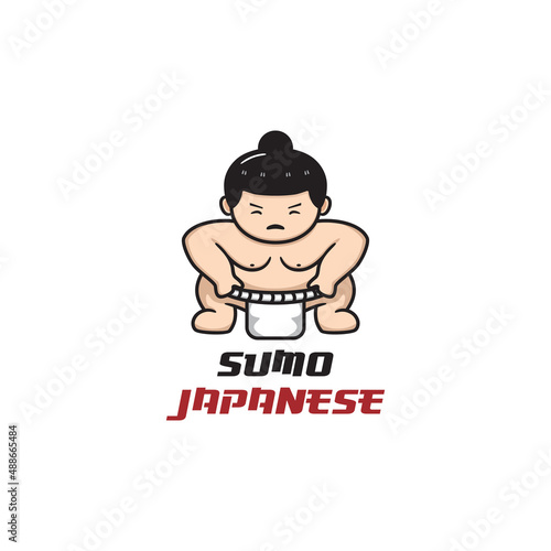 Sumo Cartoon Mascot Logo Design