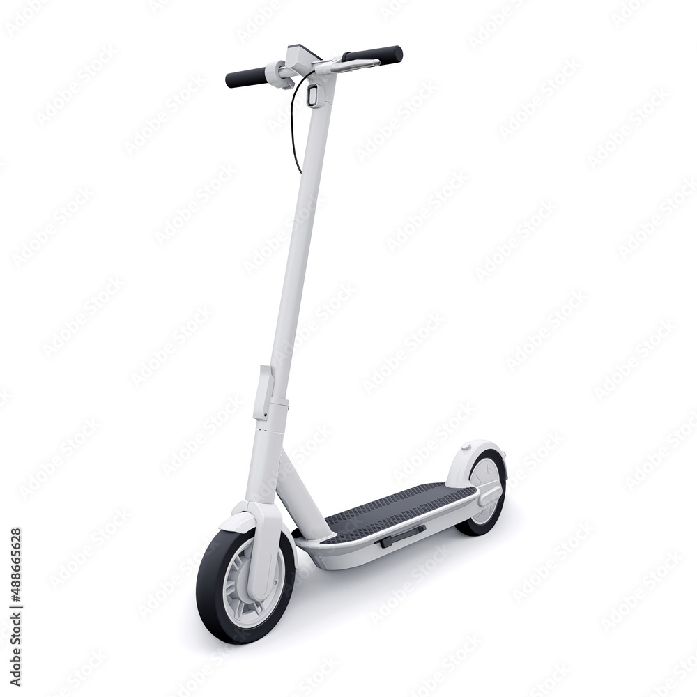 electric folding scooter for leisure and city trips 3D illustration electric folding scooter for leisure and city trips 3D illustration