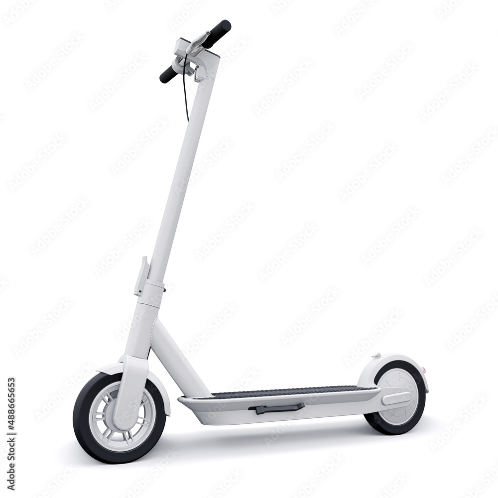 electric folding scooter for leisure and city trips 3D illustration electric folding scooter for leisure and city trips 3D illustration