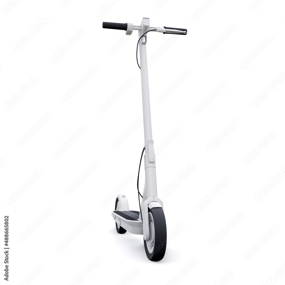 electric folding scooter for leisure and city trips 3D illustration electric folding scooter for leisure and city trips 3D illustration