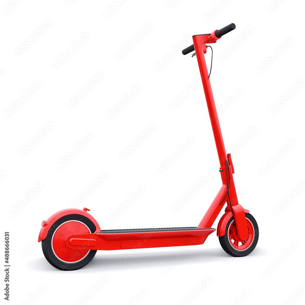 electric folding scooter for leisure and city trips 3D illustration electric folding scooter for leisure and city trips 3D illustration