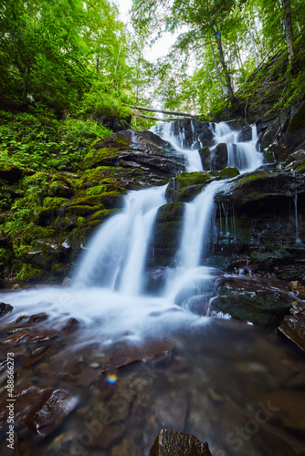 Fototapeta Naklejka Na Ścianę i Meble -  Waterfall Shipot (Shipit) - one of the most beautiful and the most full-flowing waterfalls of Transcarpathia