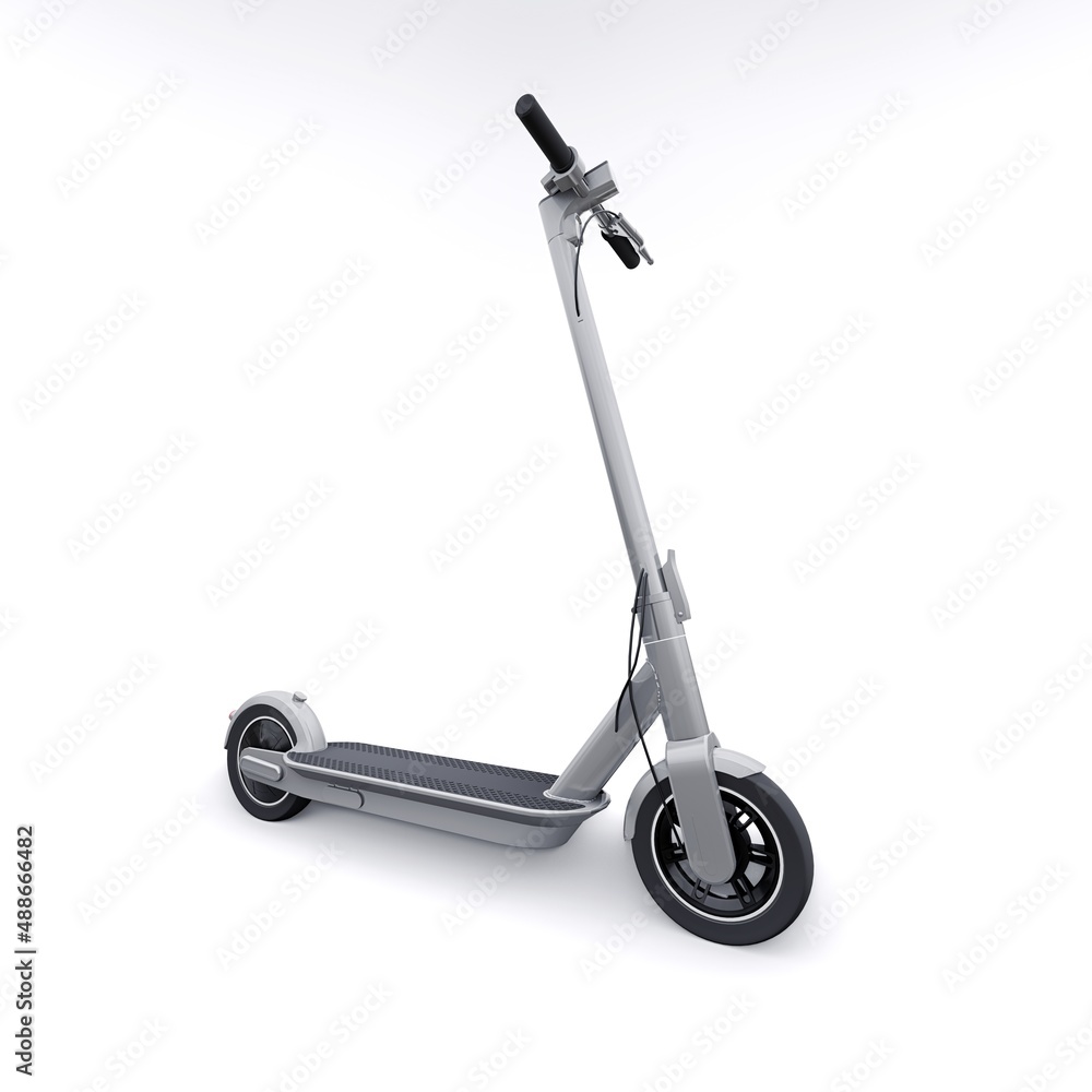 electric folding scooter for leisure and city trips 3D illustration electric folding scooter for leisure and city trips 3D illustration
