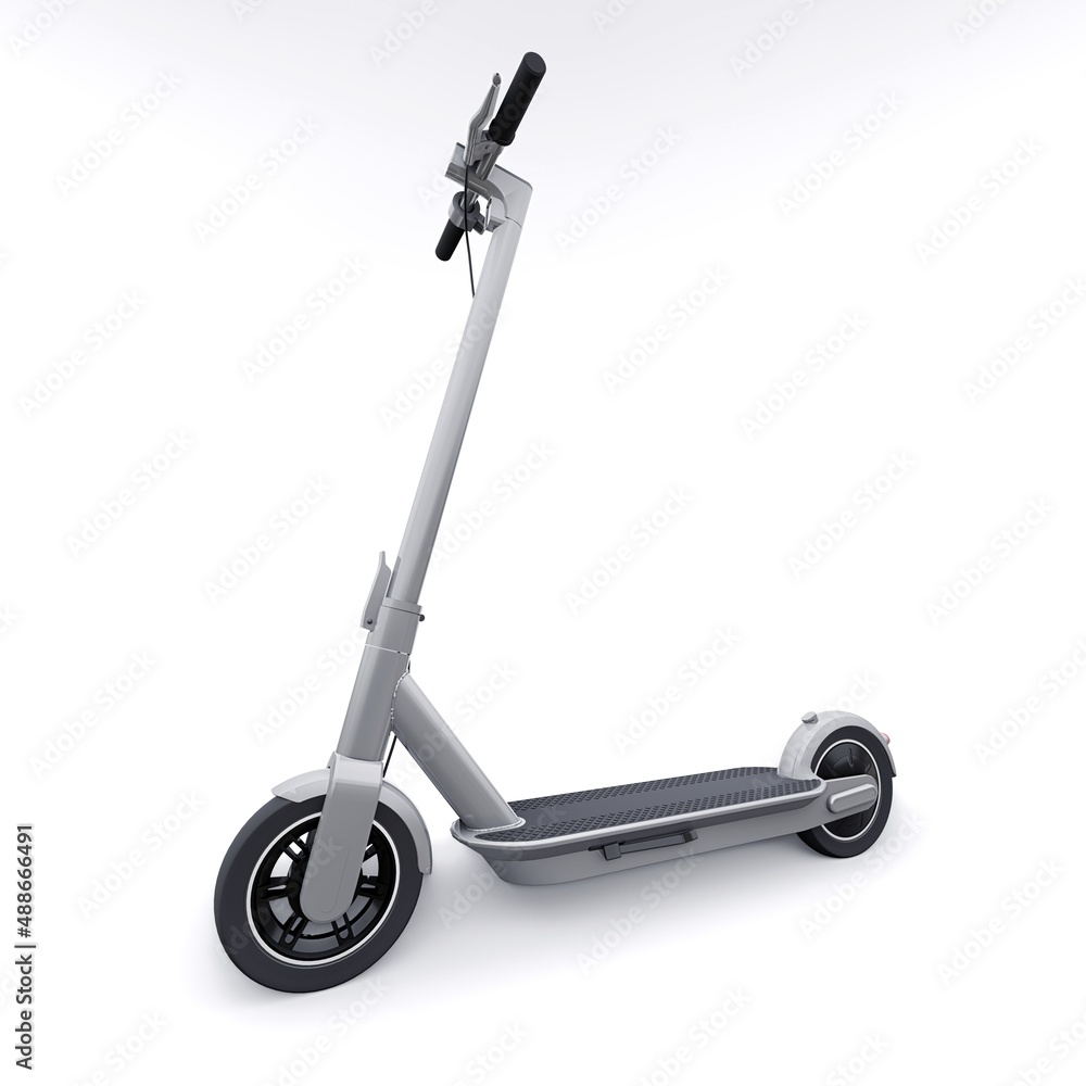 electric folding scooter for leisure and city trips 3D illustration electric folding scooter for leisure and city trips 3D illustration
