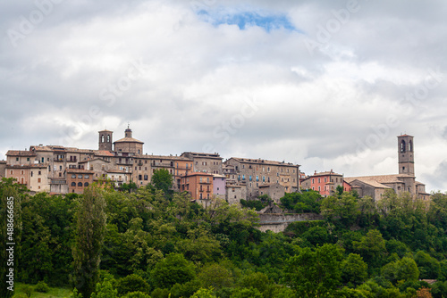 Skyline of the medieval town Leonessa, province of Rieti, Lazio