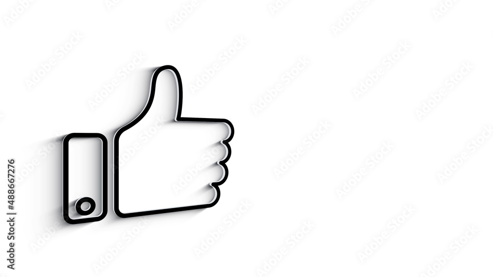 Social media 3D shadow icon design isolated on white background. Outline web icon. Motion graphics. Social media 3D shadow icon design isolated on white background. Outline web icon. Motion graphics.