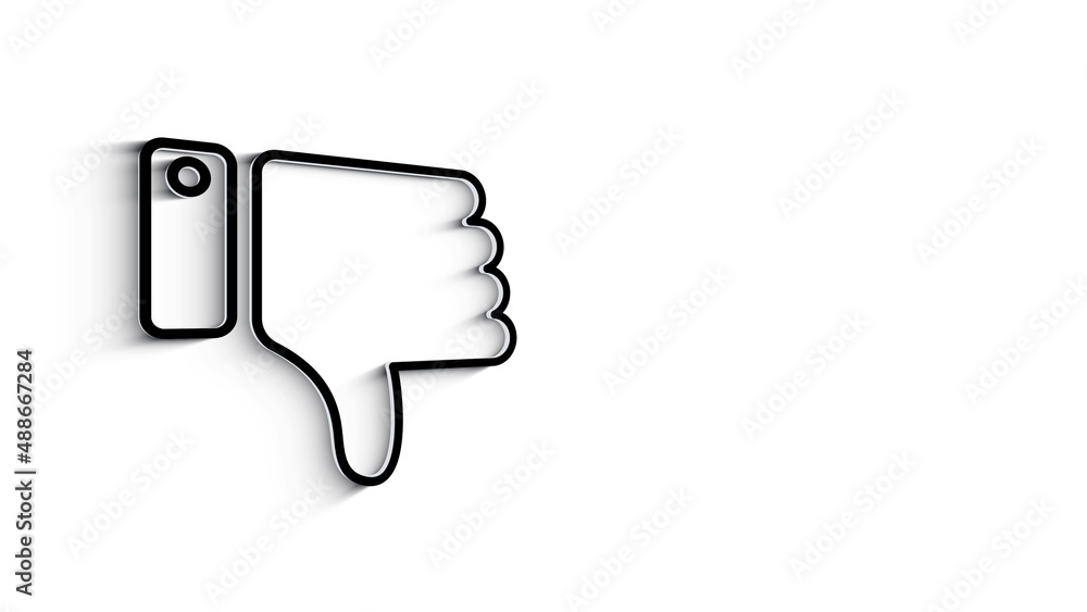 Social media 3D shadow icon design isolated on white background. Outline web icon. Motion graphics. Social media 3D shadow icon design isolated on white background. Outline web icon. Motion graphics.