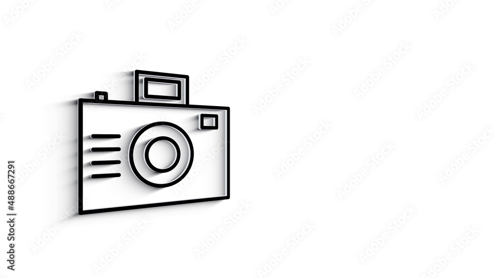 Social media 3D shadow icon design isolated on white background. Outline web icon. Motion graphics. Social media 3D shadow icon design isolated on white background. Outline web icon. Motion graphics.