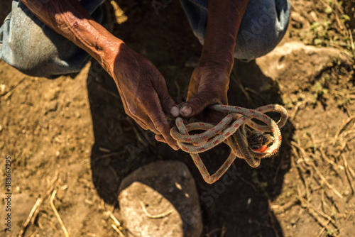 close up of a horse shoe