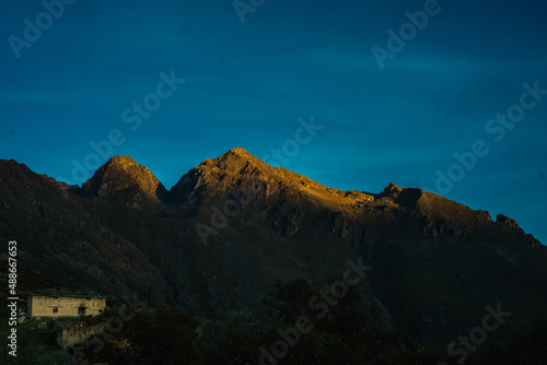 sunset in the mountains