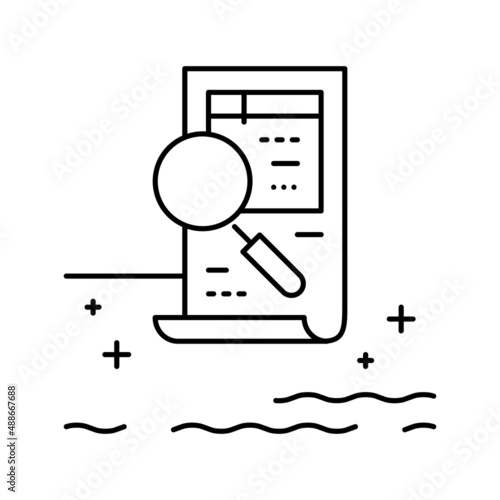 pool inspection services line icon vector illustration