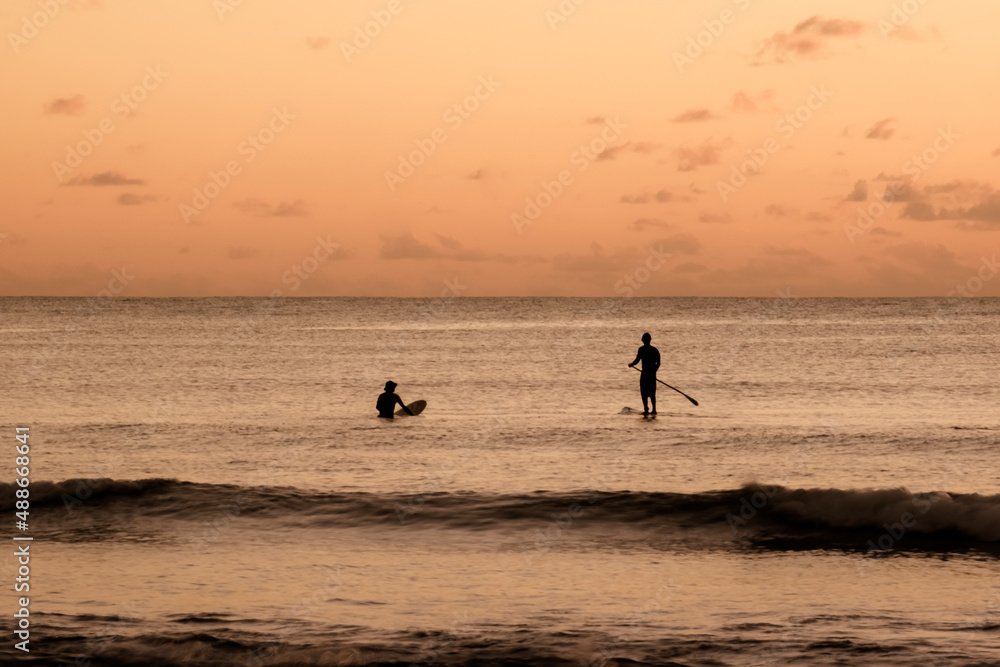Fototapeta premium Golden hour boarding Mauritius