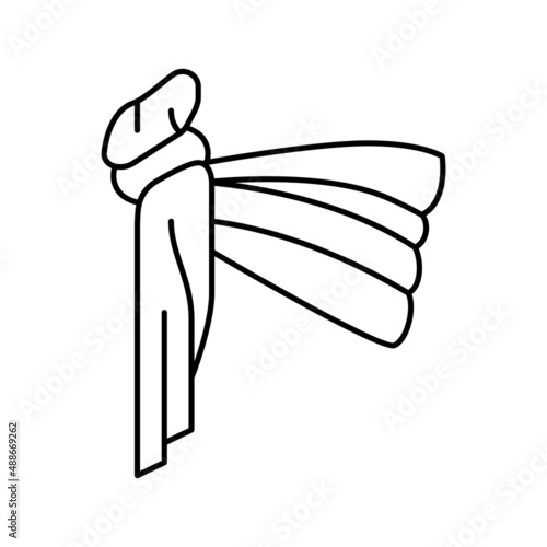 baby sling line icon vector illustration