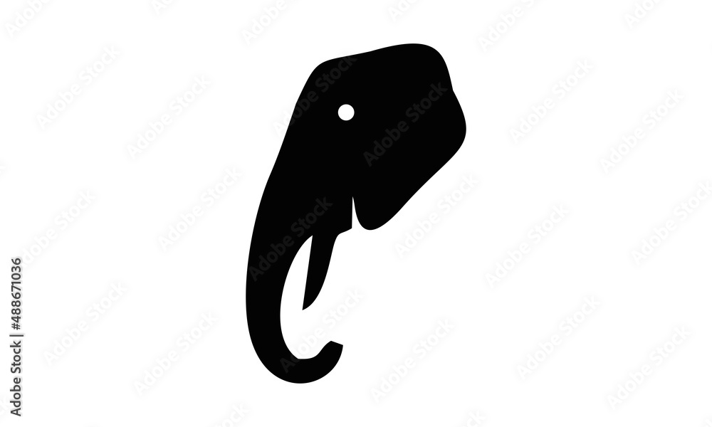 elephant head vector logo