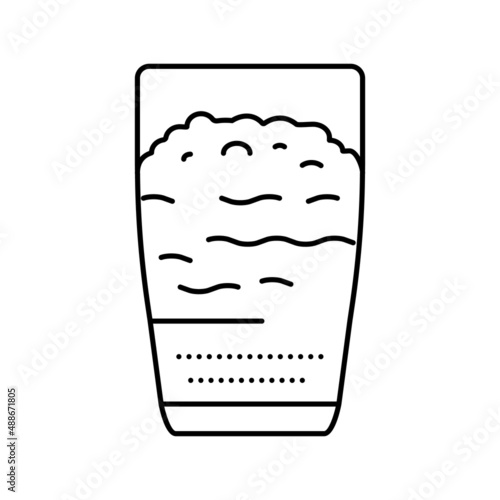 latte coffee line icon vector illustration