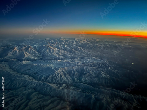 The Himalayas form a pilots Piont of view. photo