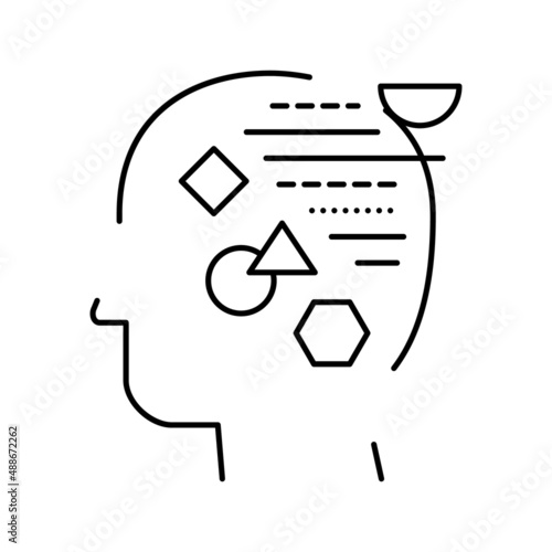 logic philosophy line icon vector illustration
