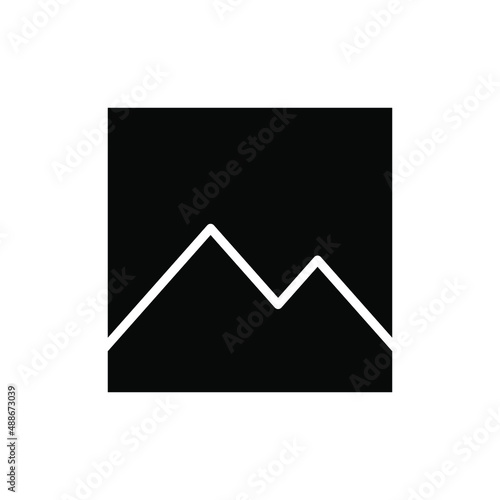 Picture, Gallery, Image Solid Icon Vector Illustration Logo Template. Suitable For Many Purposes.
