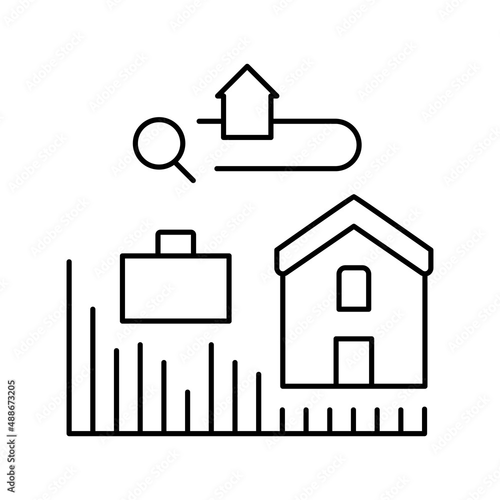 job market line icon vector illustration job market line icon vector illustration