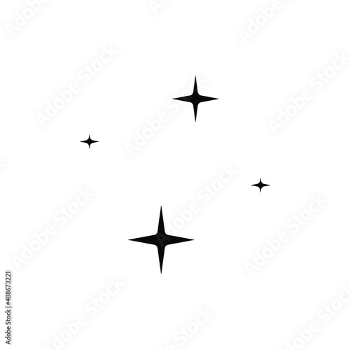 Stars, Night Solid Icon Vector Illustration Logo Template. Suitable For Many Purposes.