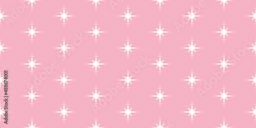 1950s Pink Starburst Pattern | Repeating Atomic Background | Retro 50s Kitchen Wallpaper | Fifties Star Design | Vintage Style