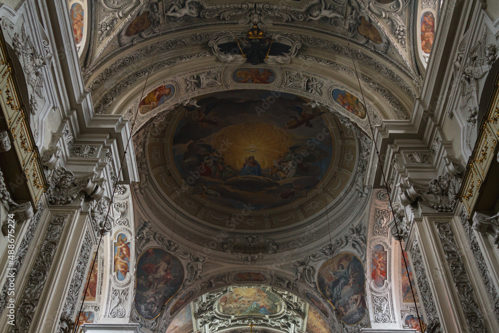  Interior of Dominican Church. Church of St. Maria Rotunda, early Baroque style