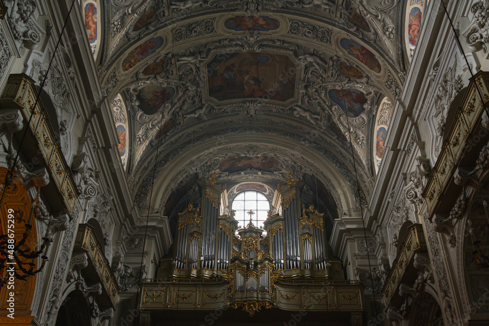  Interior of Dominican Church. Church of St. Maria Rotunda, early Baroque style