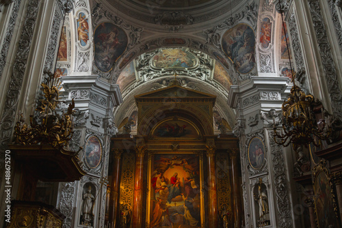  Interior of Dominican Church. Church of St. Maria Rotunda  early Baroque style