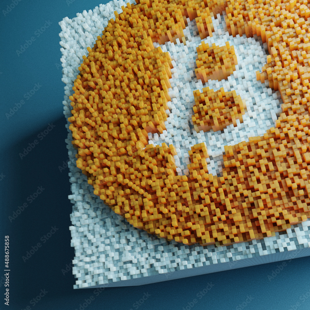 Bitcoin Logo Symbol 3d Concept Illustration Bitcoin Logo Symbol 3d Concept Illustration