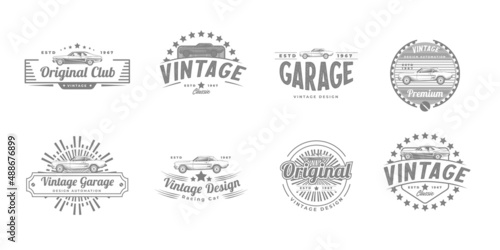 Mega pack Vintage transportation signs collection for car service, auto parts, logo design template